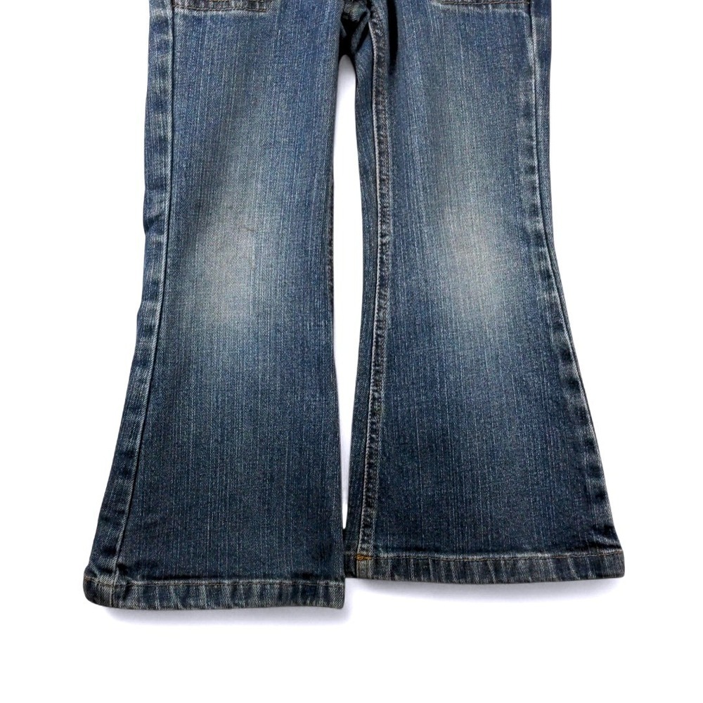 Vtg Gap Kids Y2K Flare Jeans Size 4 Adjustable Waist Stretch 2005 Retro Denim - Picture 7 of 11